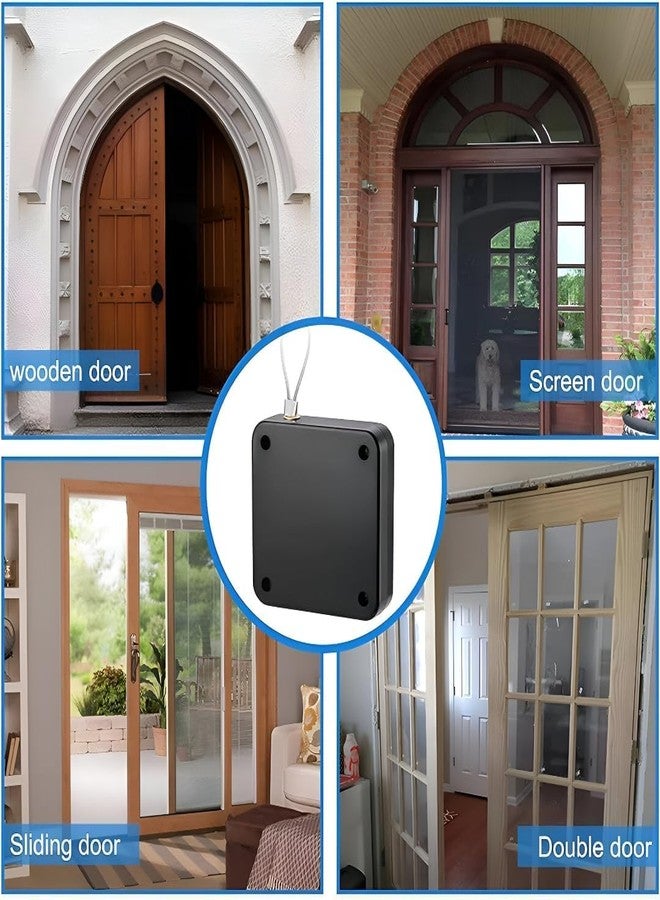 VMZONE Punch-Free Automatic Sensor Door Closer - Residential & Commercial Sliding Screen Door Closer with Steel Drawstring - Multifunctional Auto Door Closerr for Easy Closing - Image 5